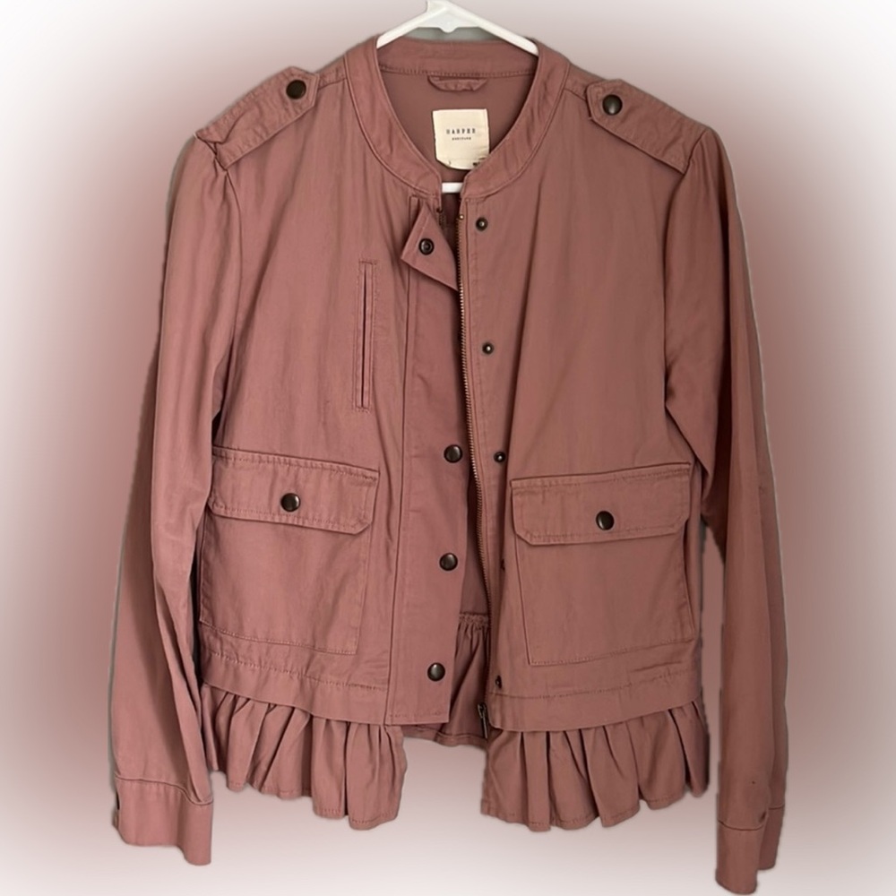 Harper Pink Ruffled Jacket